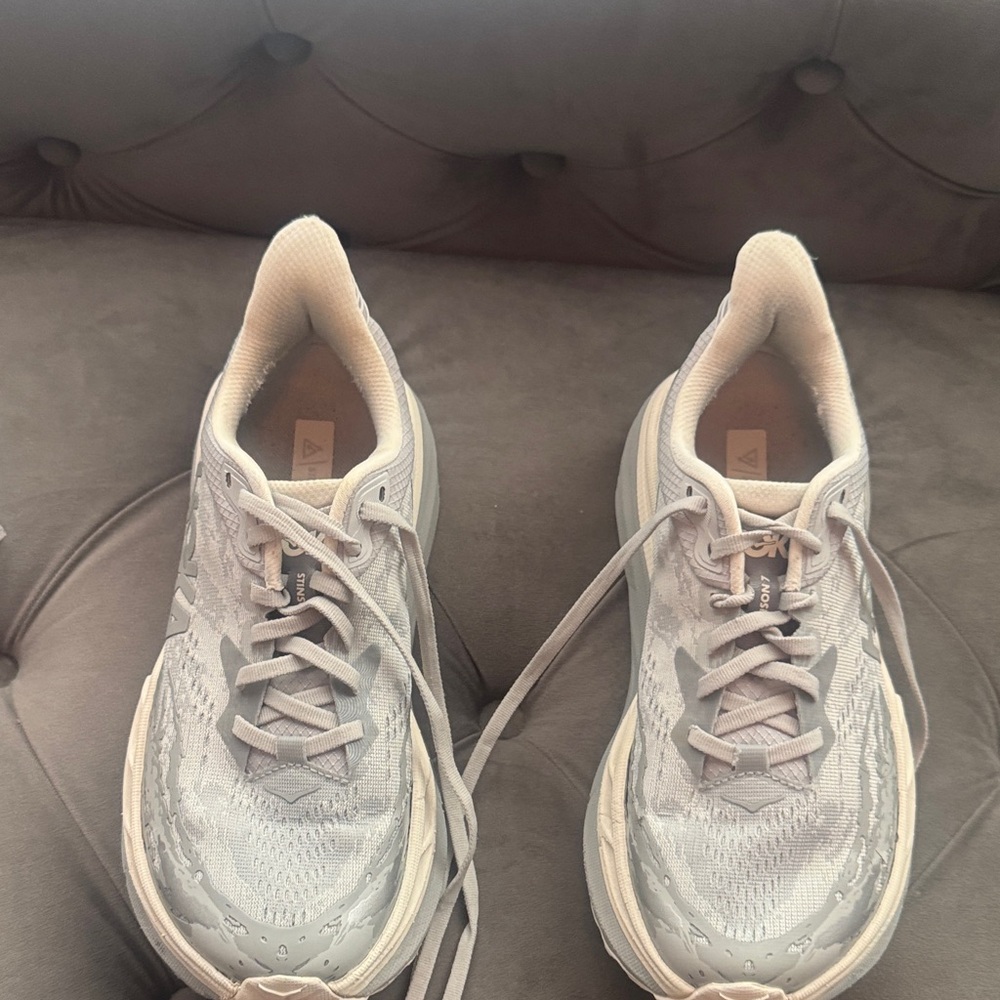 Hoka Light Gray/Beige Trail Running Shoe
Stinson 7 
Size 8B